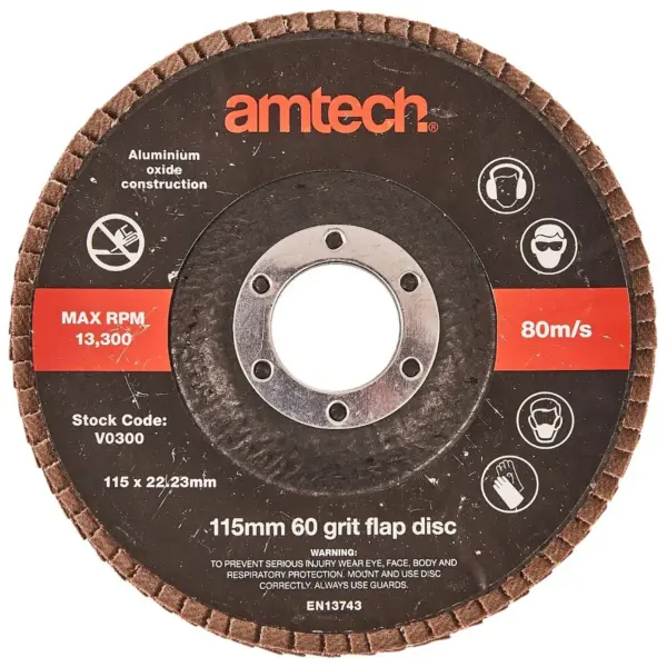 Am-Tech  115mm Flap Disc (60 Grit)