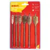 Am-Tech 6pc Flat Wood Bit Set Titanium