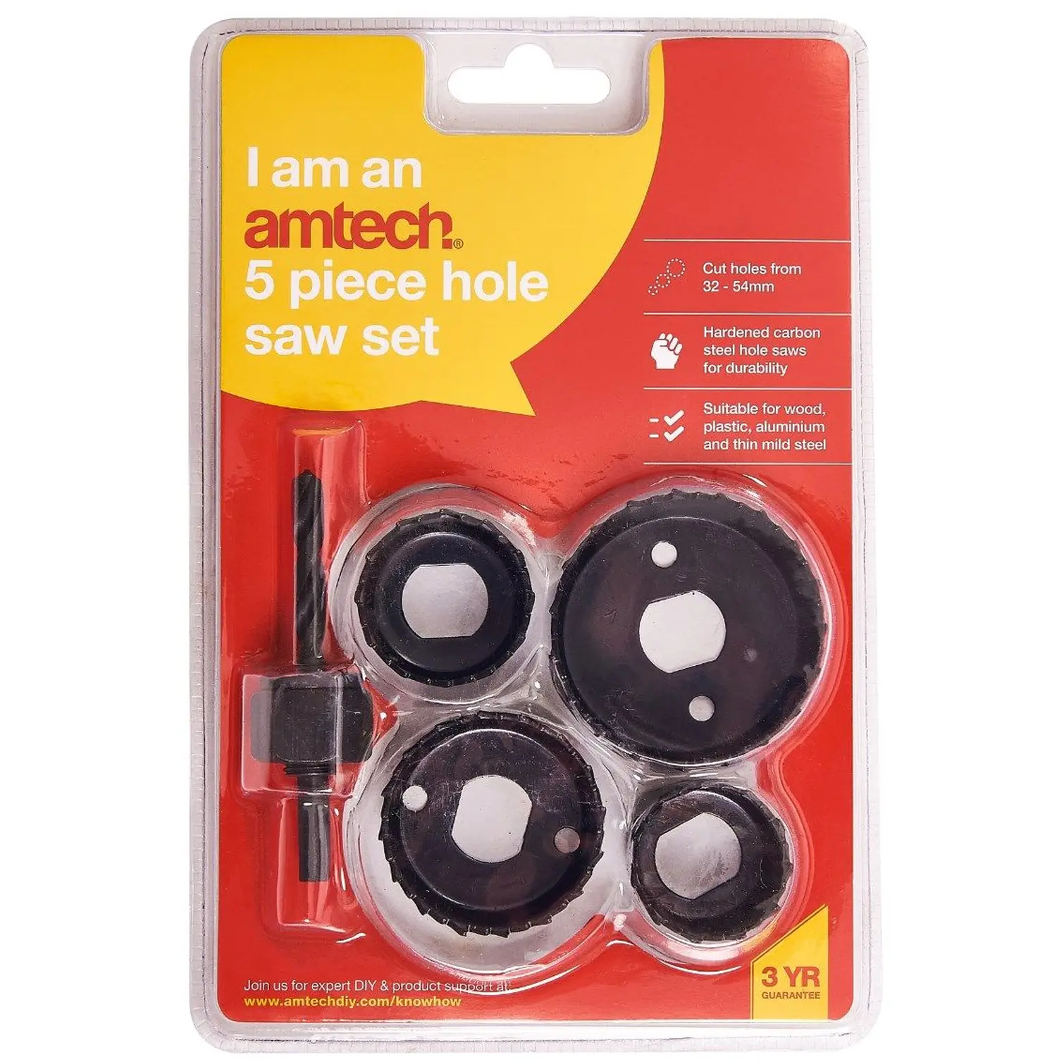 DKT0424_2 Am-Tech 5pc Hole Saw Set