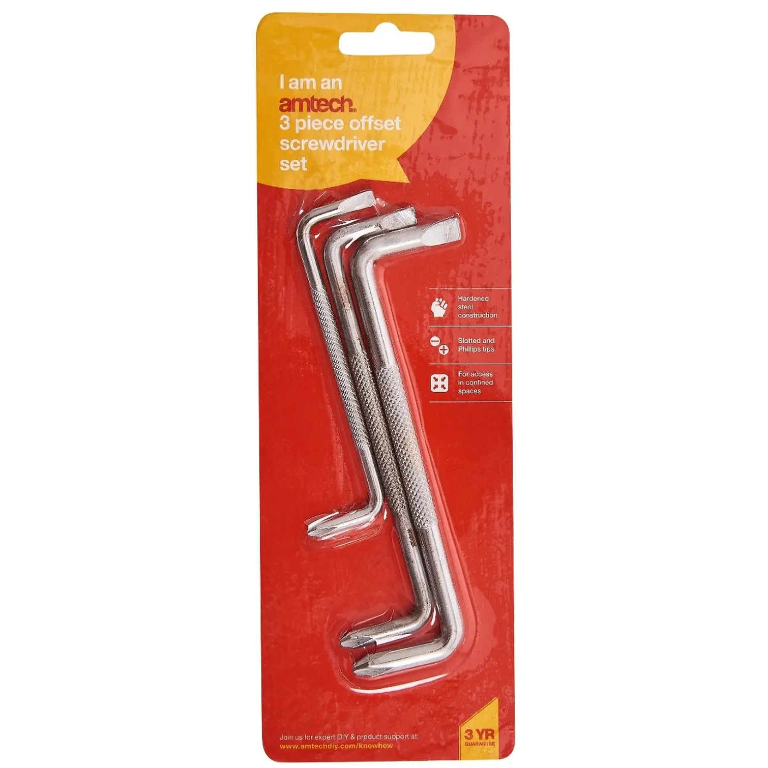 Amtech 3pce Offset Screwdriver Set