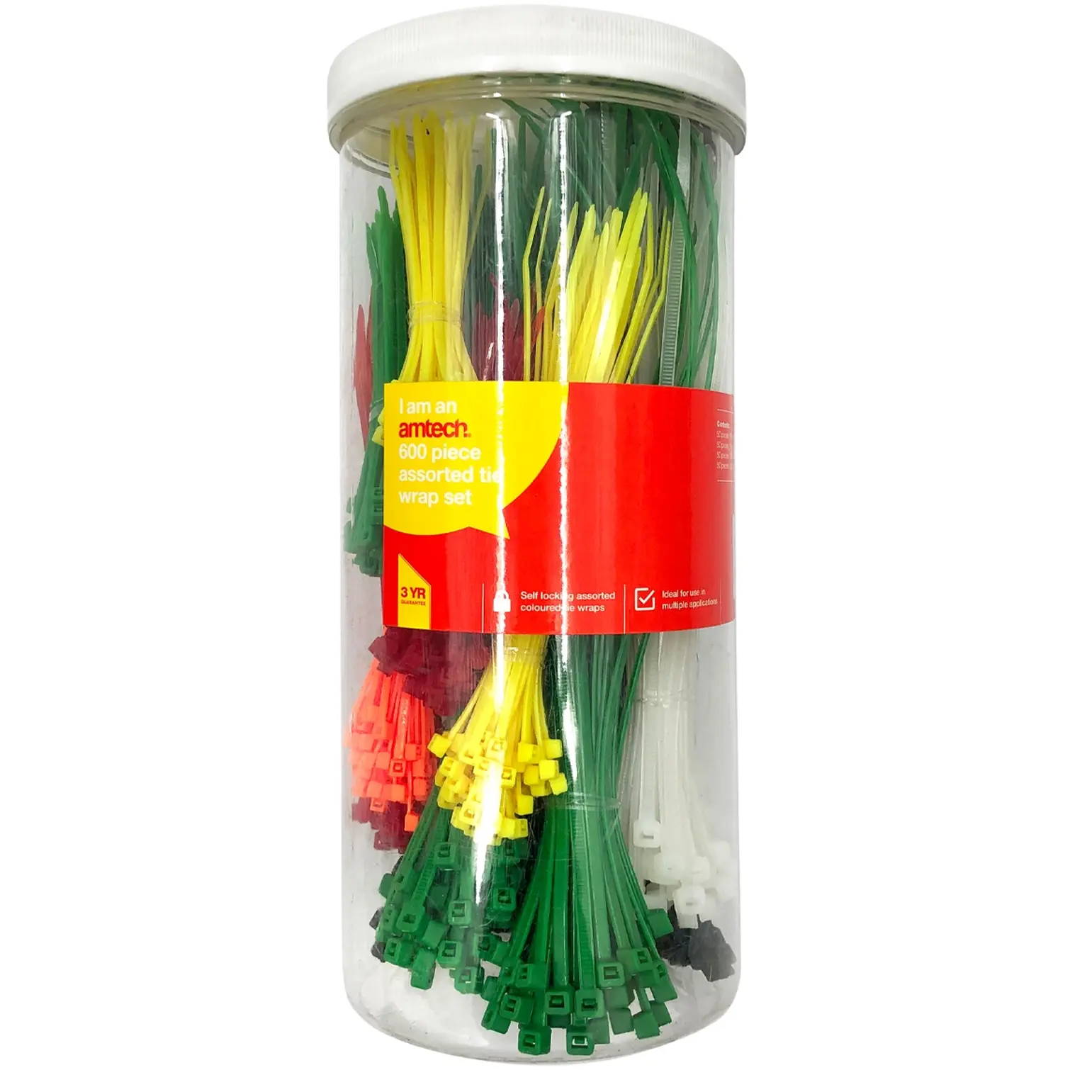 Am-Tech Cable Ties Assorted (pk600)