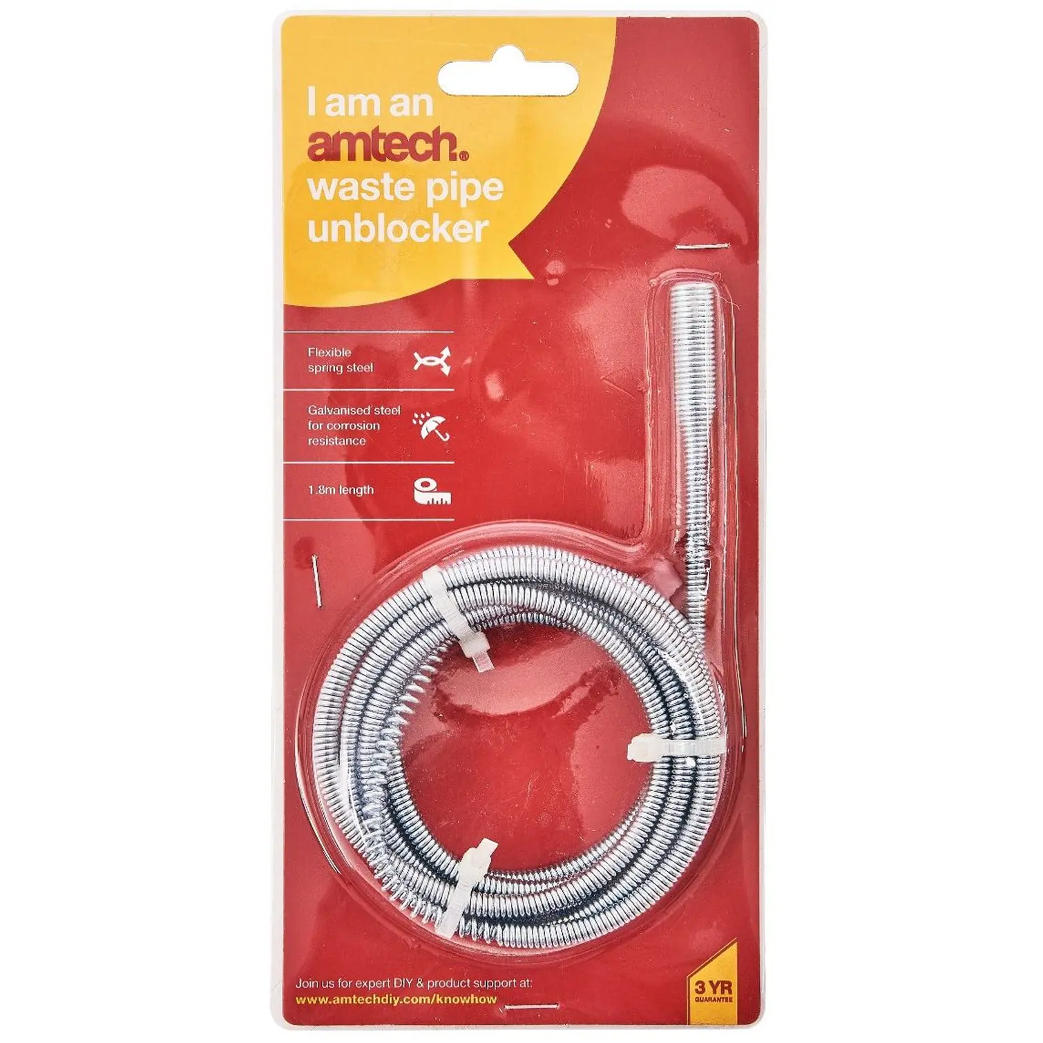 Amtech Waste Pipe Unblocker