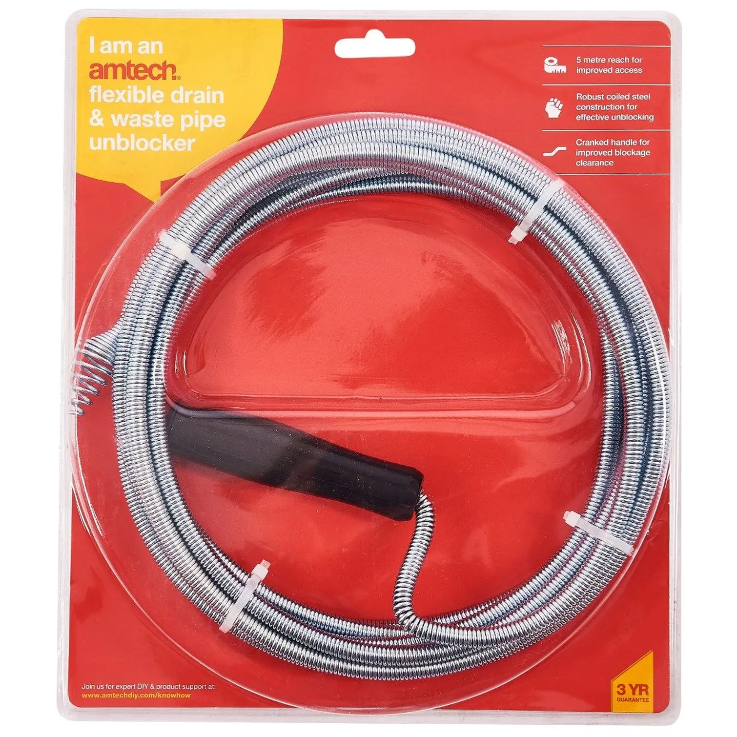 Amtech Waste Pipe Unblocker 5m