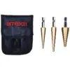 amtech 3pc Step Drill Bit Set