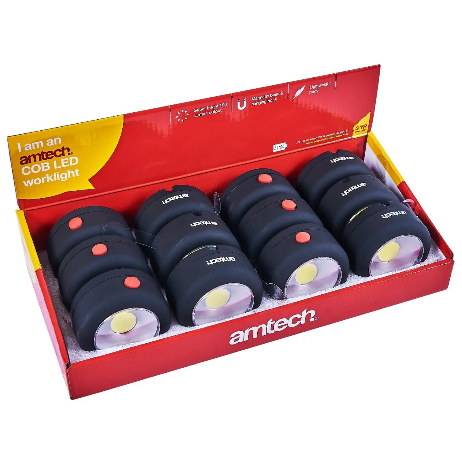 Amtech 120 Lumens COB Magnetic LED Worklight