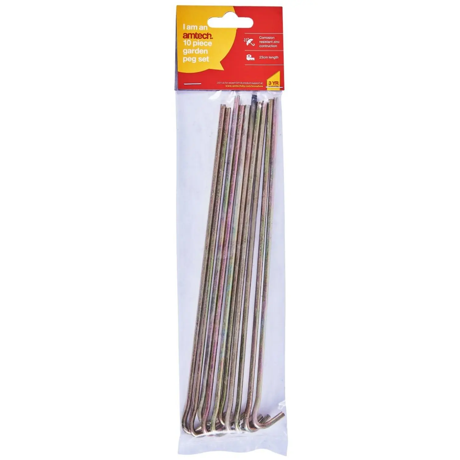 Amtech Metal Tent Pegs 10Pk