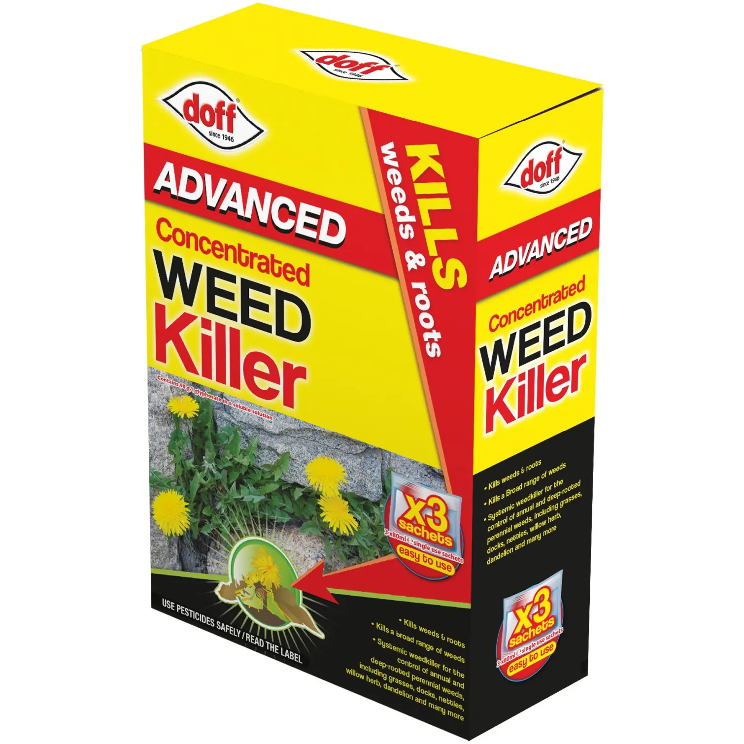 DOF0101_1 Doff Advanced Concentrated Weedkiller 3 Sachet