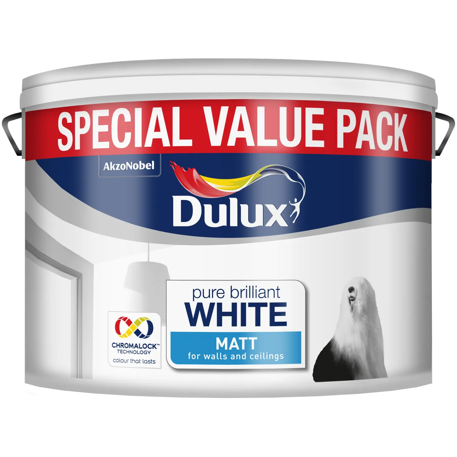 DUL0049 Dulux Matt Pure Brilliant White 7L