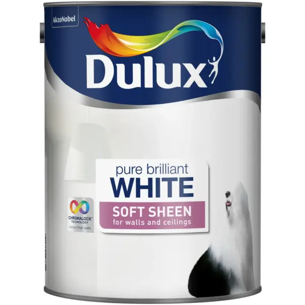 DUL0056 Dulux Soft Sheen Pure Brilliant White 5L