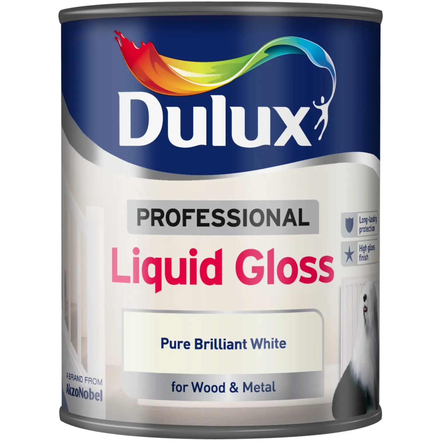 DUL0078 Dulux Professional Gloss Pure Brilliant White 750ml
