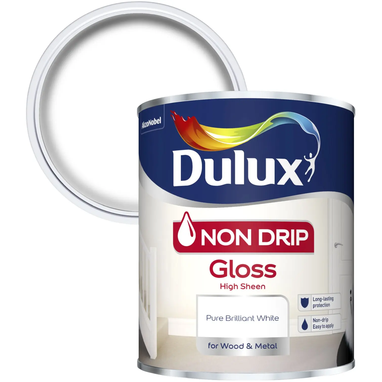 Dulux Non Drip Gloss Pure Brilliant White 750ml
