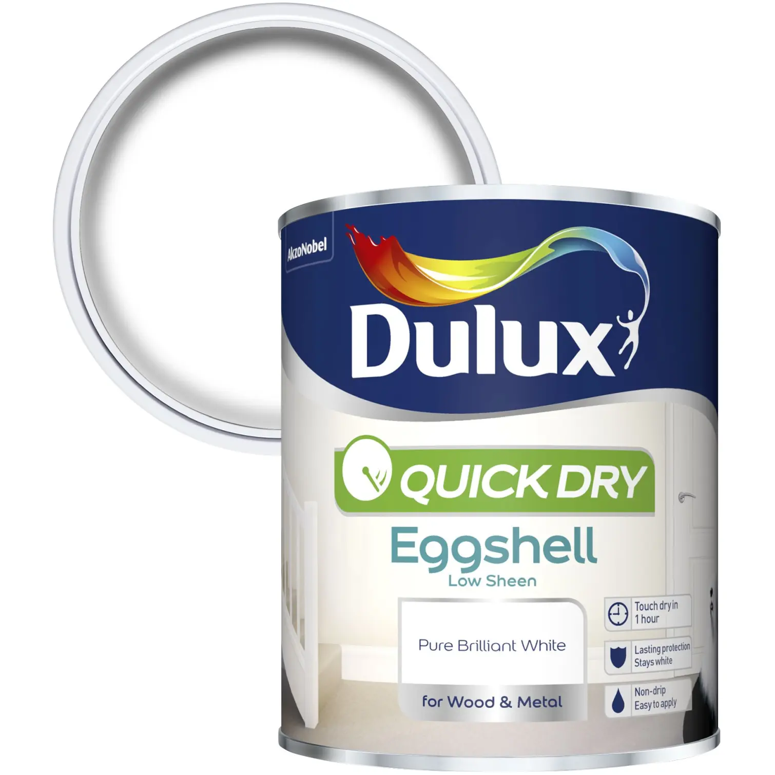 Dulux Water Based Eggshell White 750ml
