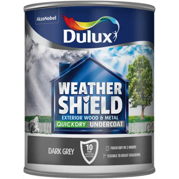 Dulux Weathershield Undercoat Dark Grey 750ml