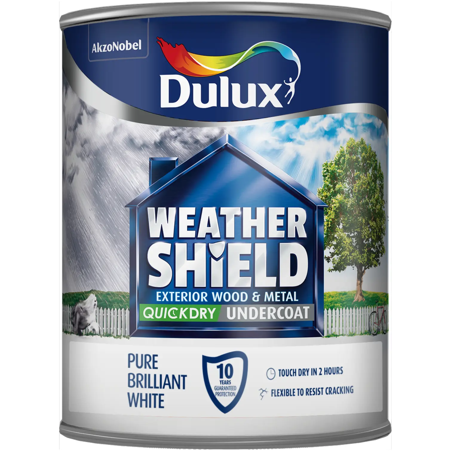DUL0104 Dulux Weathershield Undercoat Brilliant White 750ml
