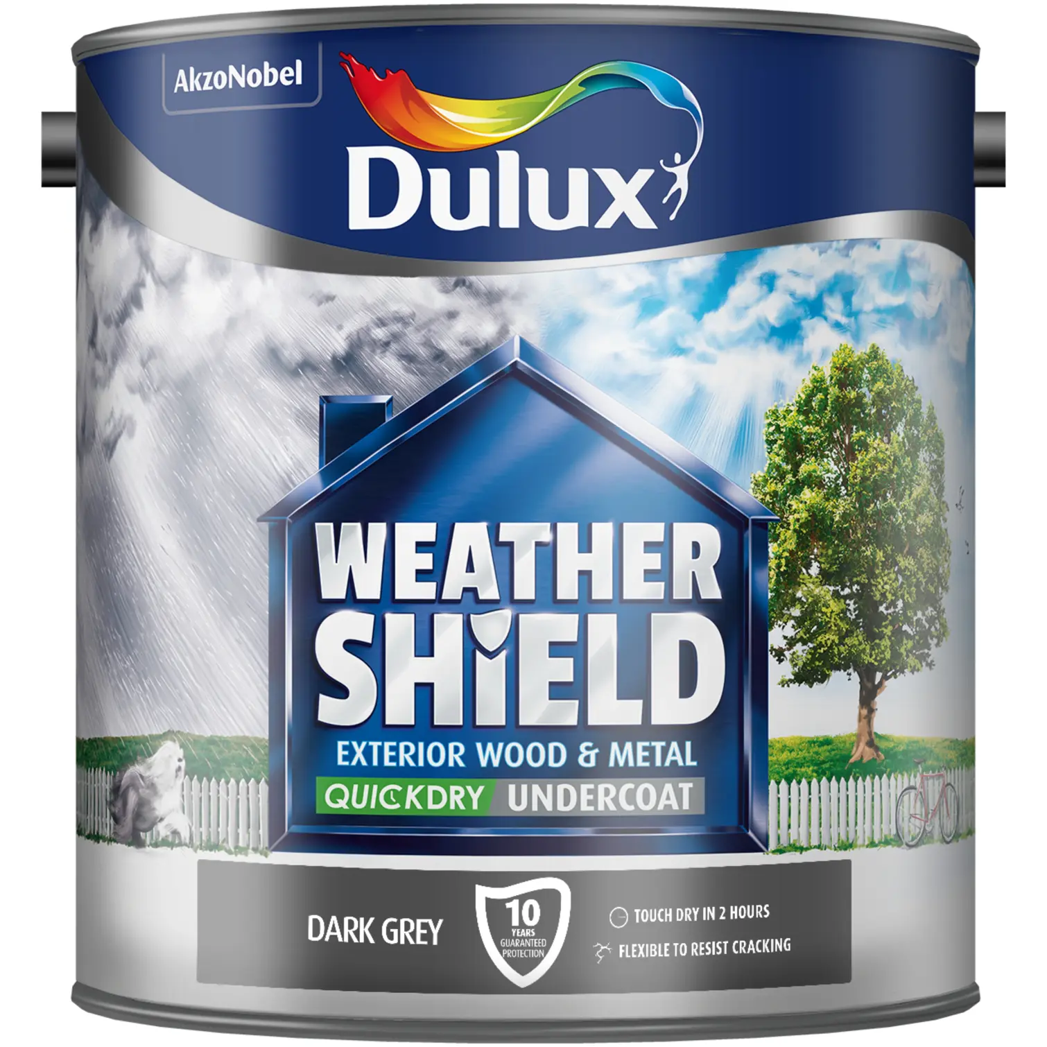 Dulux Weathershield Dark Grey Undercoat 2.5L