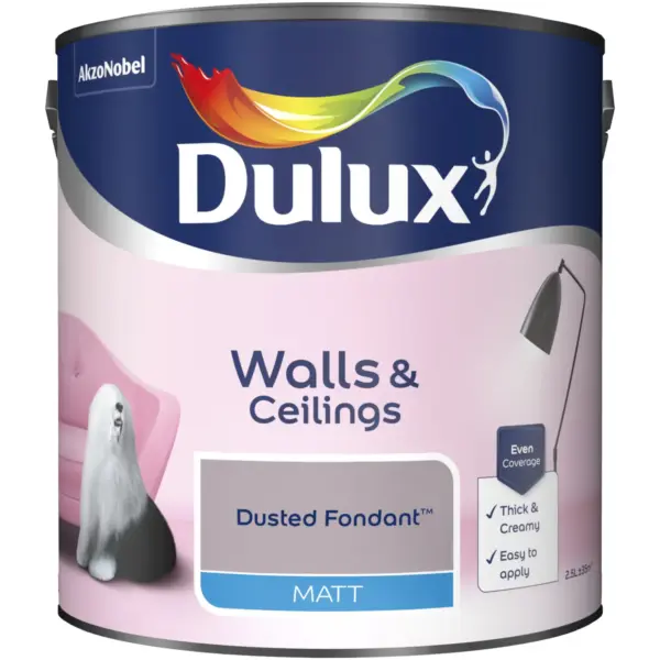 DUL0141 Dulux Matt Dusted Fondant 2.5L