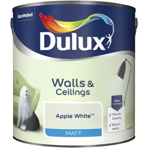 Dulux Matt Apple White 2.5L