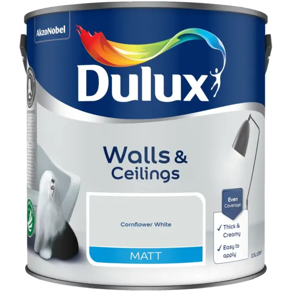 Dulux Matt Cornflower White 2.5L