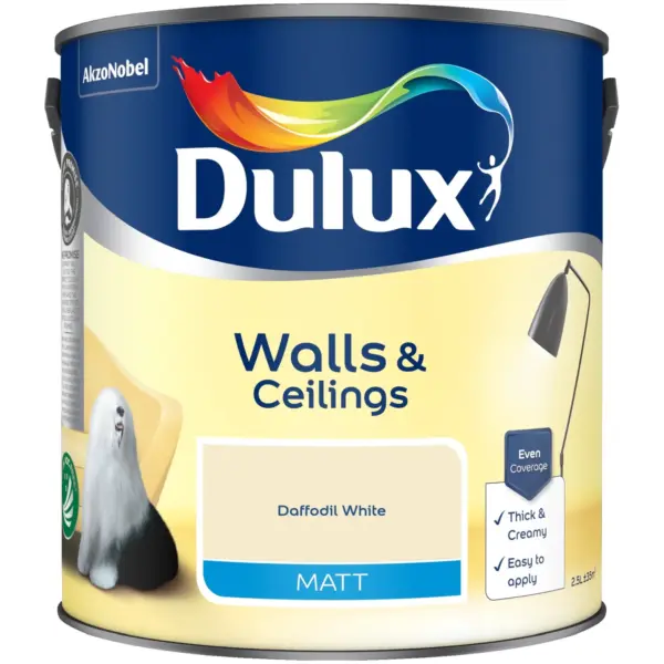 Dulux Matt Daffodil White 2.5L
