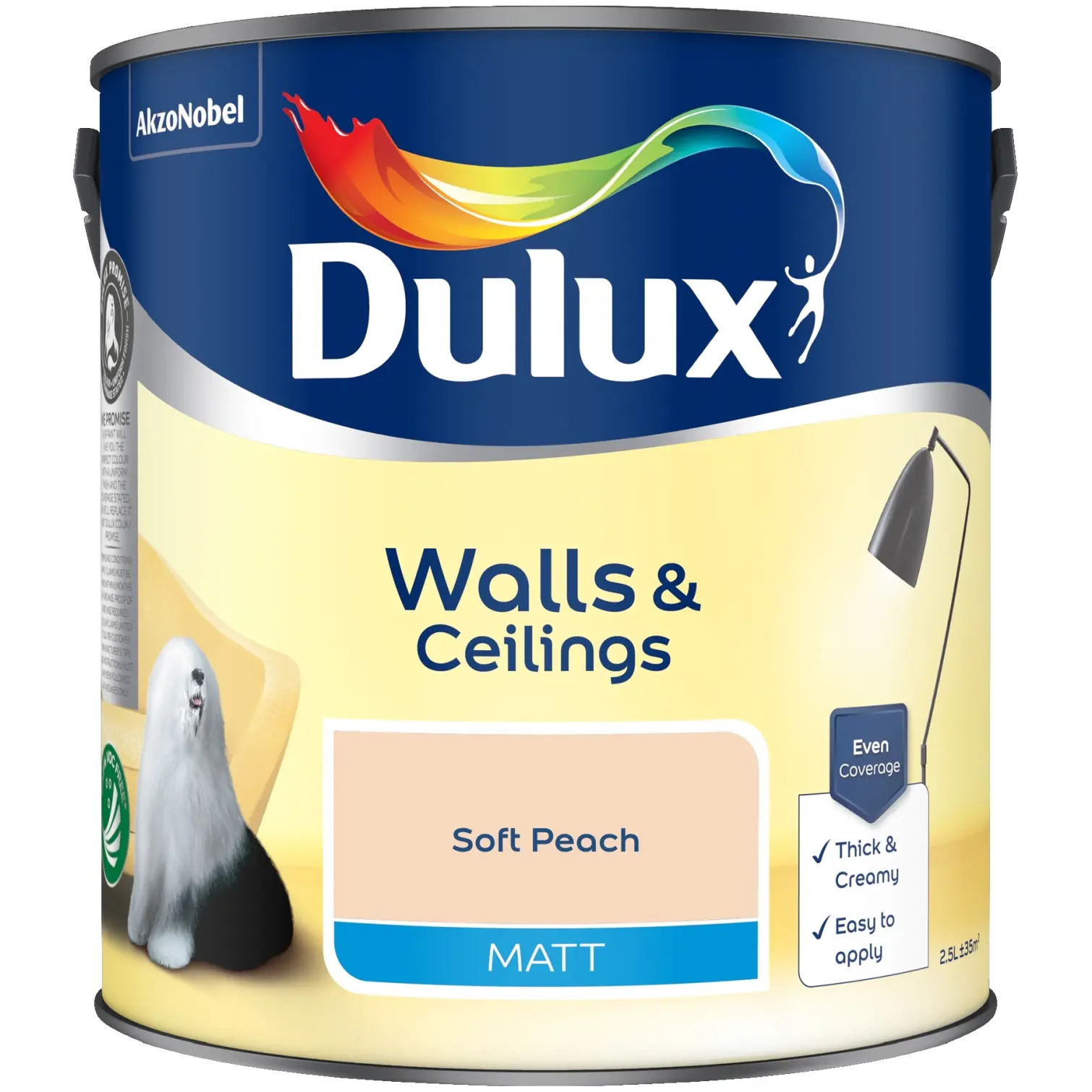 DUL0200 Dulux Matt Soft Peach 2.5L