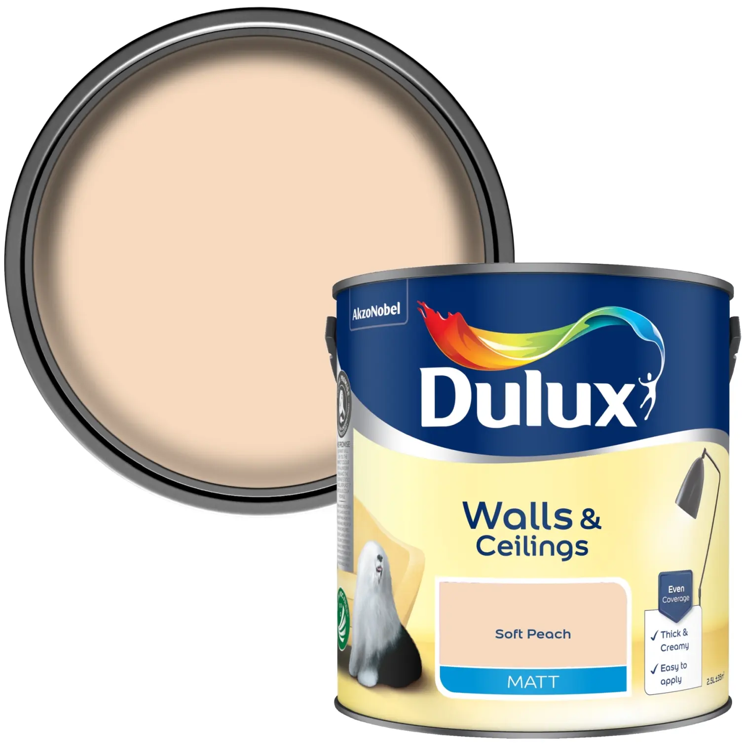 DUL0200_1 Dulux Matt Soft Peach 2.5L