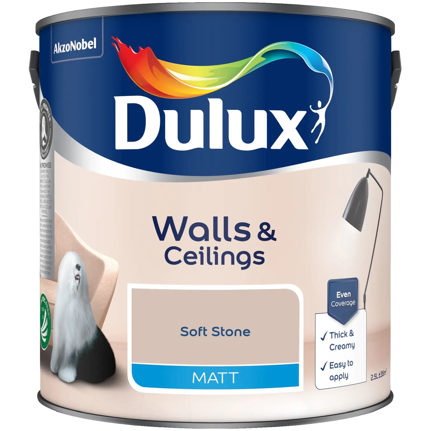 DUL0221 Dulux Matt Soft Stone 2.5L