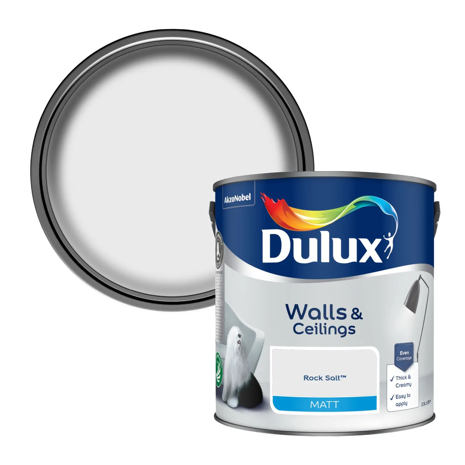 Dulux Matt Rock Salt 2.5L
