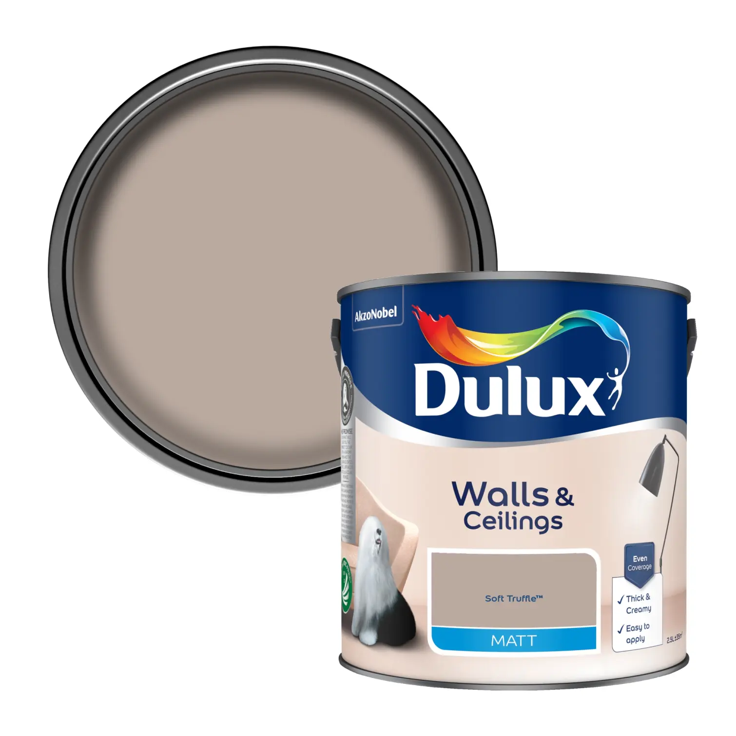 DUL0239_1 Dulux Matt Soft Truffle 2.5L