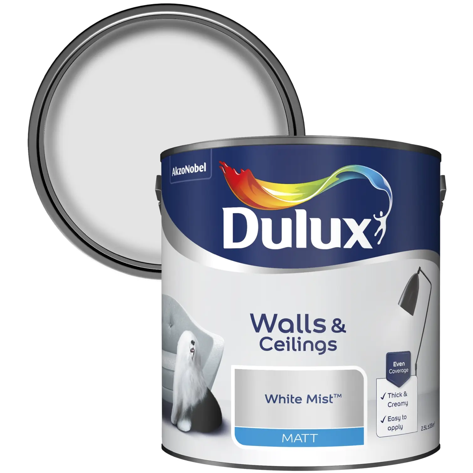 DUL0248_1 Dulux Matt White Mist 2.5L