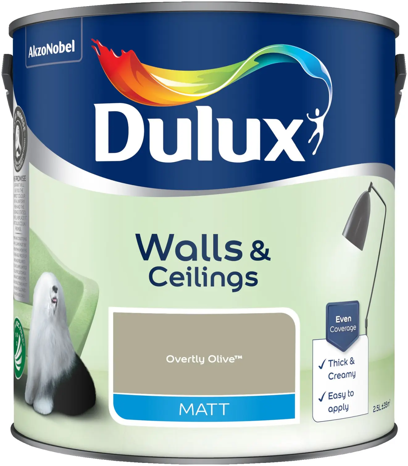 DUL0271 Dulux Matt Overtly Olive 2.5L