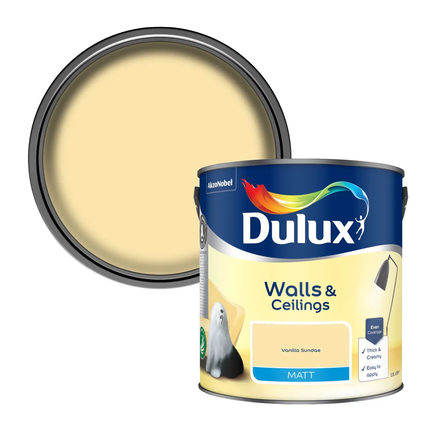 DUL0276_1 Dulux Matt Vanilla Sundae 2.5L