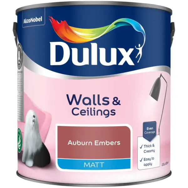Dulux 2.5Ltr Matt Auburn Embers