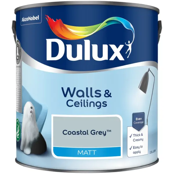 2.5L Dulux Matt Coastal Grey