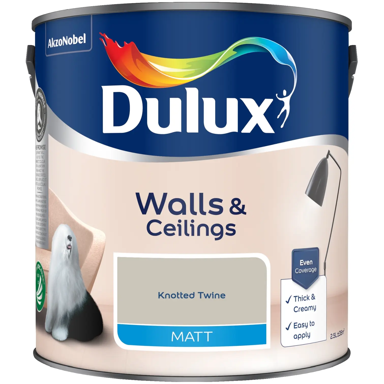 DUL0287 Dulux 2.5Ltr Matt Knotted Twine