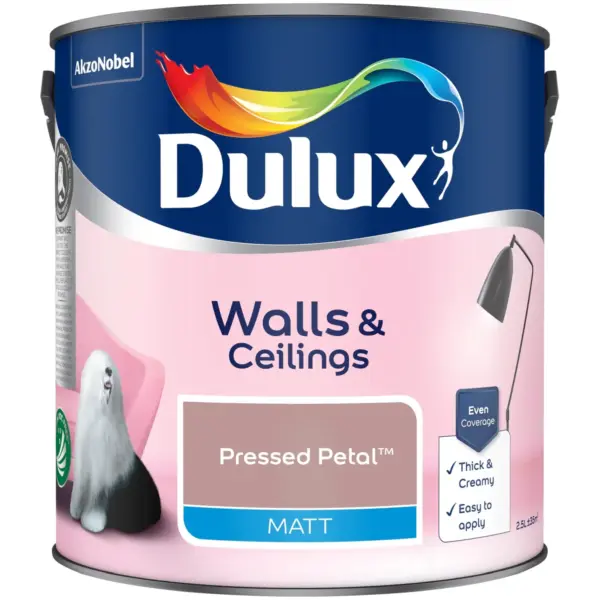 Dulux 2.5Ltr Matt Pressed Petal