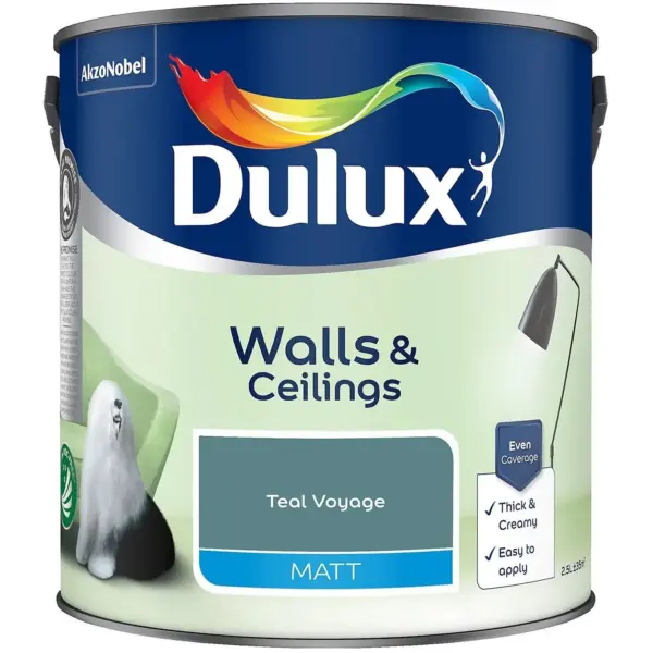 Dulux 2.5Ltr Matt Teal Voyage