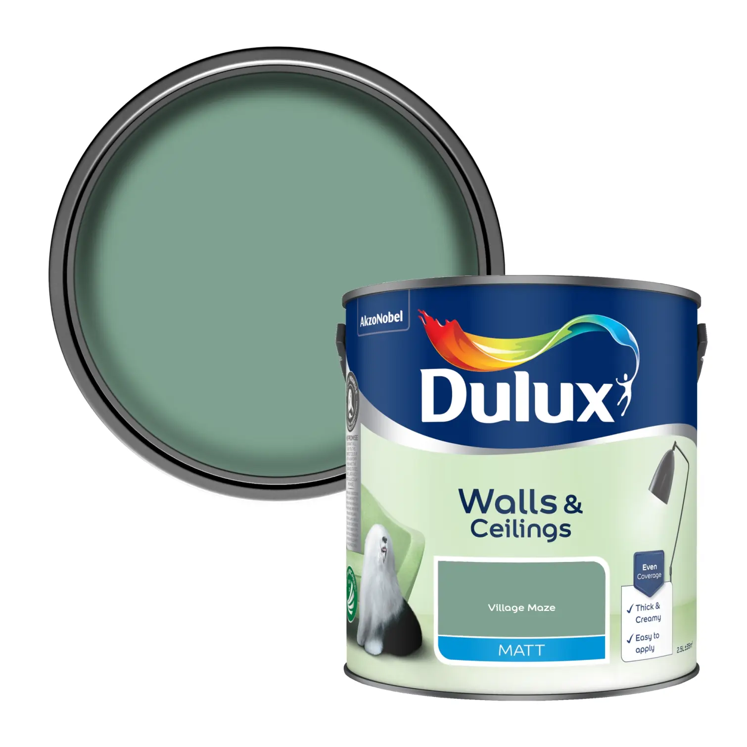 DUL0292_1 Dulux 2.5Ltr Matt Village Maze
