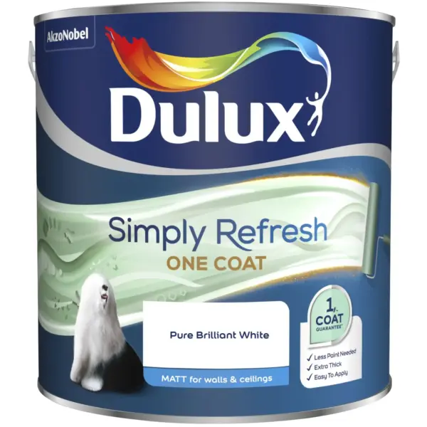 Dulux Simply Refresh Pure Brilliant White 2.5L