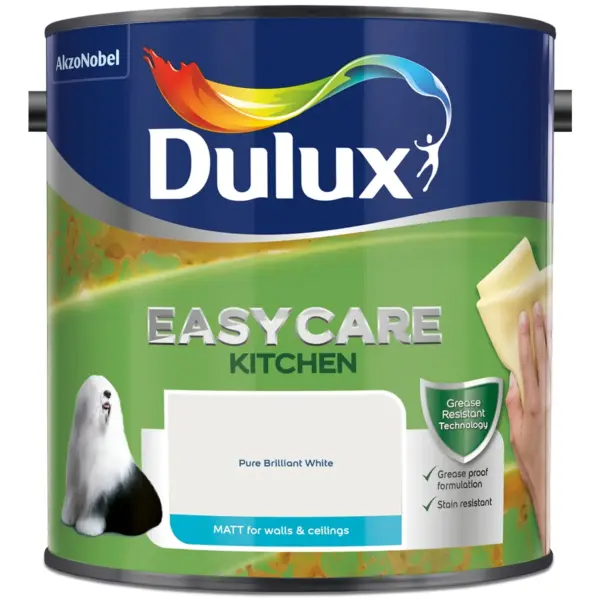 Dulux Easycare Kitchen Pure Brilliant White 2.5L