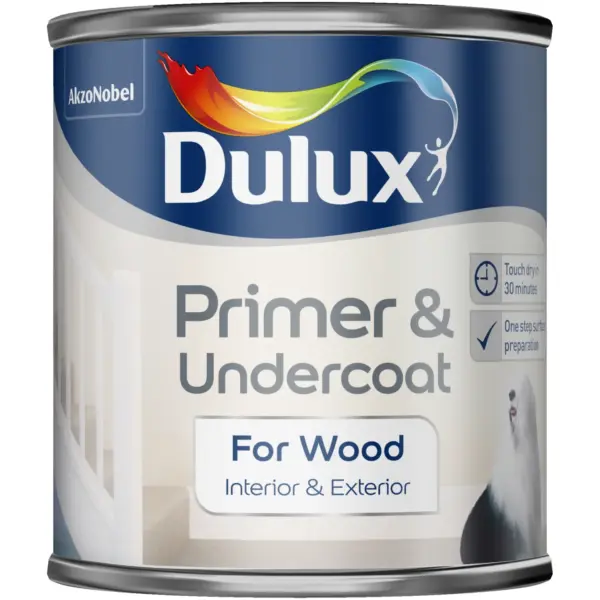 DUL0723 Dulux Quick Drying Wood Primer Undercoat 250ml