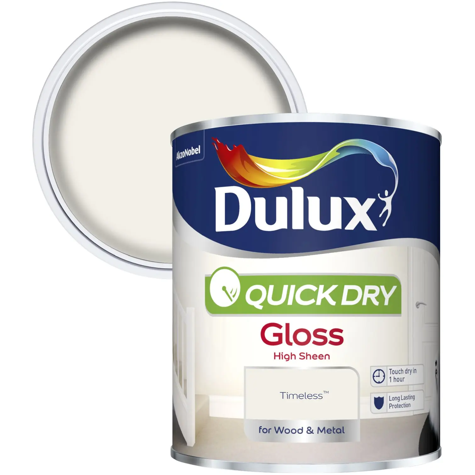 DUL1260_1 Dulux Quick Dry Gloss Timeless 750ml