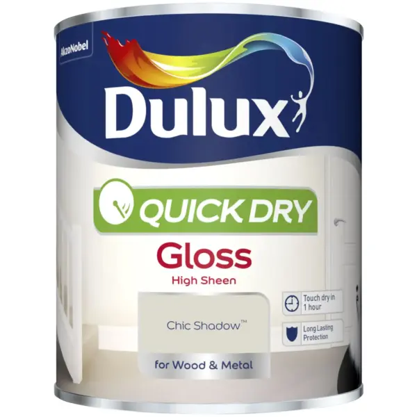 DUL1280 Dulux Quick Dry Gloss Chic Shadow 750ml