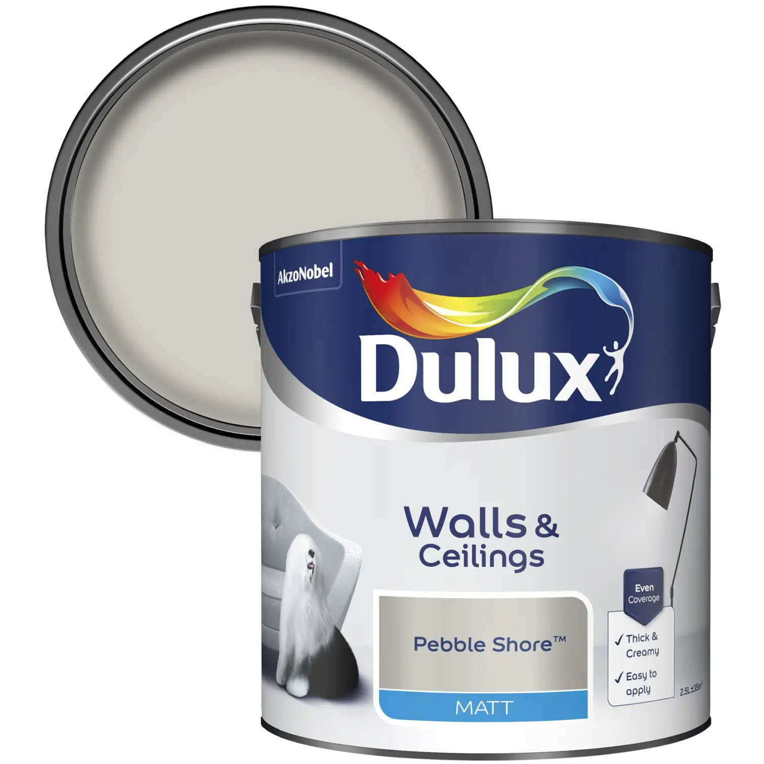DUL1405_1 Dulux Matt Pebble Shore 2.5L