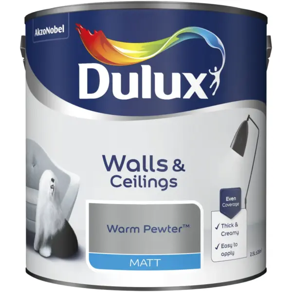 Dulux Matt Warm Pewter 2.5L