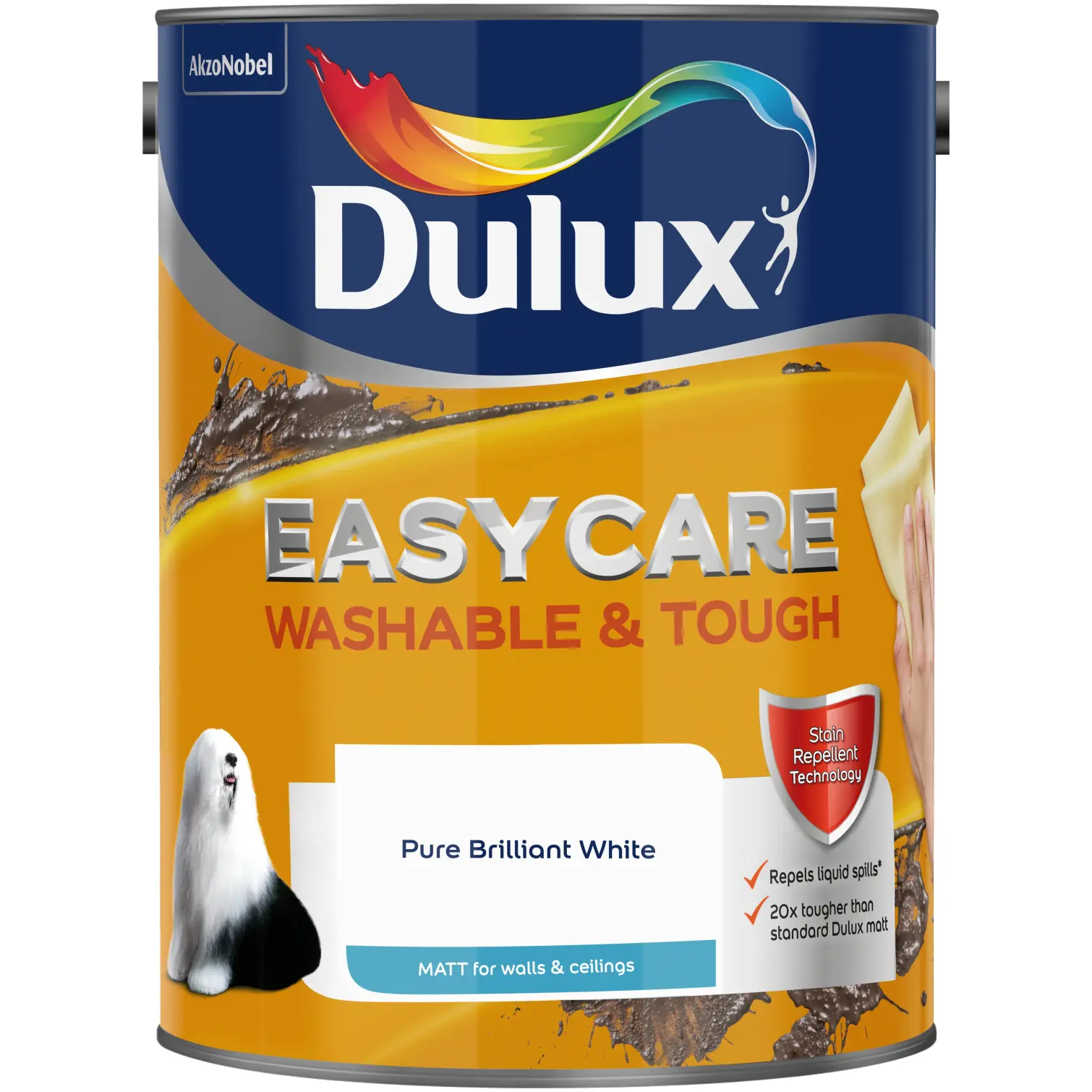 DUL1599 Dulux Easycare Matt Pure Brilliant White 5L