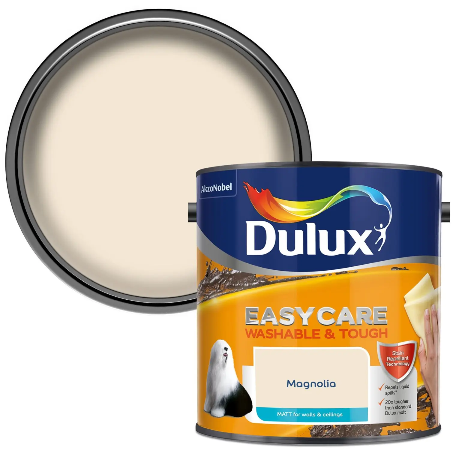DUL1604_1 Dulux Easycare Matt Magnolia 2.5L