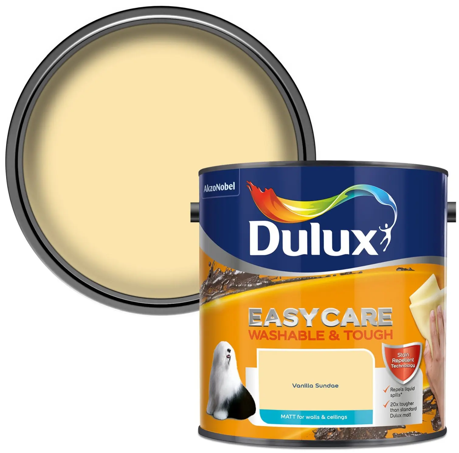 DUL1609_1 Dulux Easycare Matt Vanilla Sundae 2.5ltr