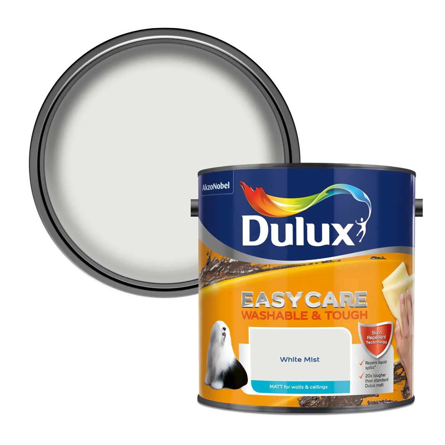 DUL1611_1 Dulux Easycare Matt White Mist 2.5L