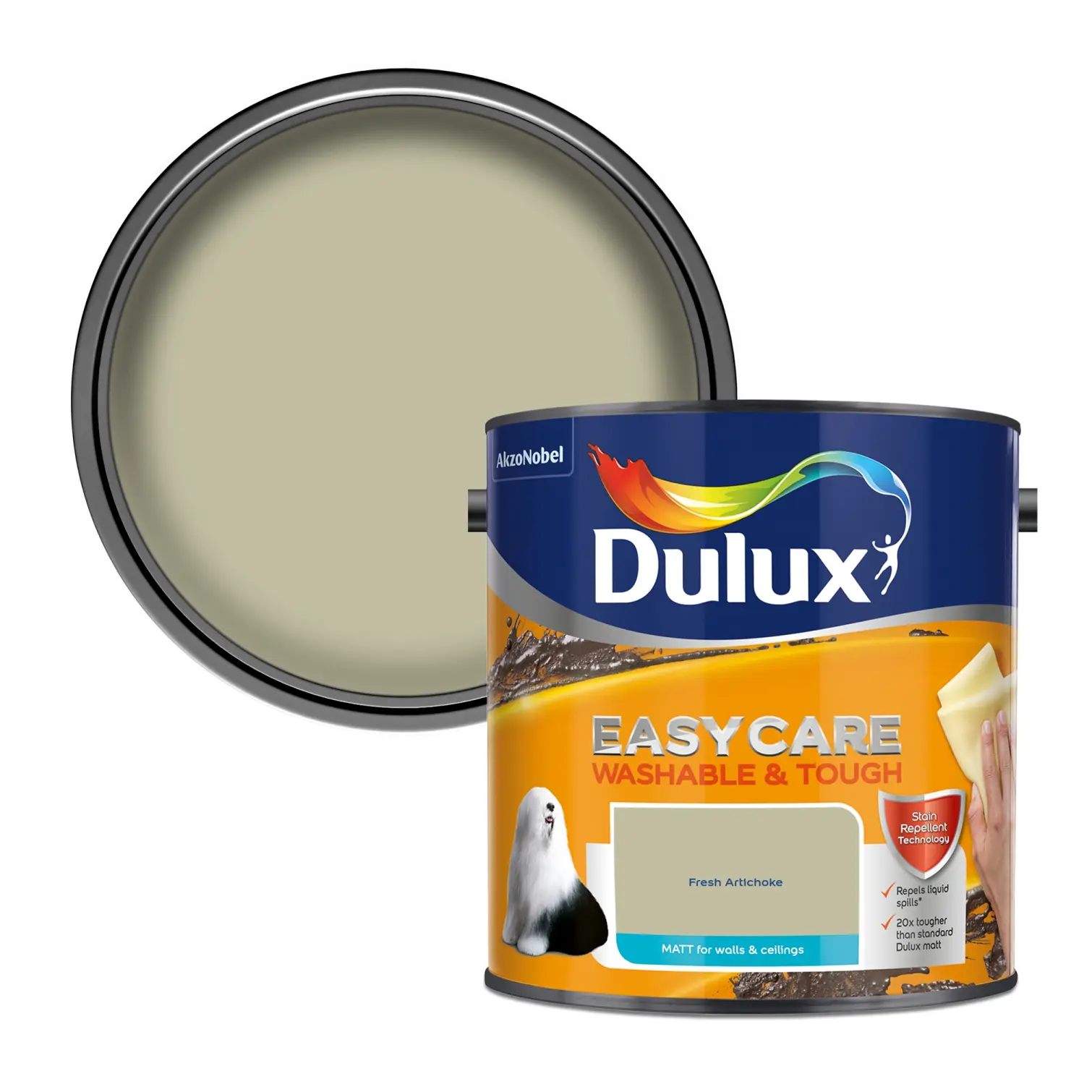 DUL1658_1 Dulux Easycare Fresh Artichoke 2.5L