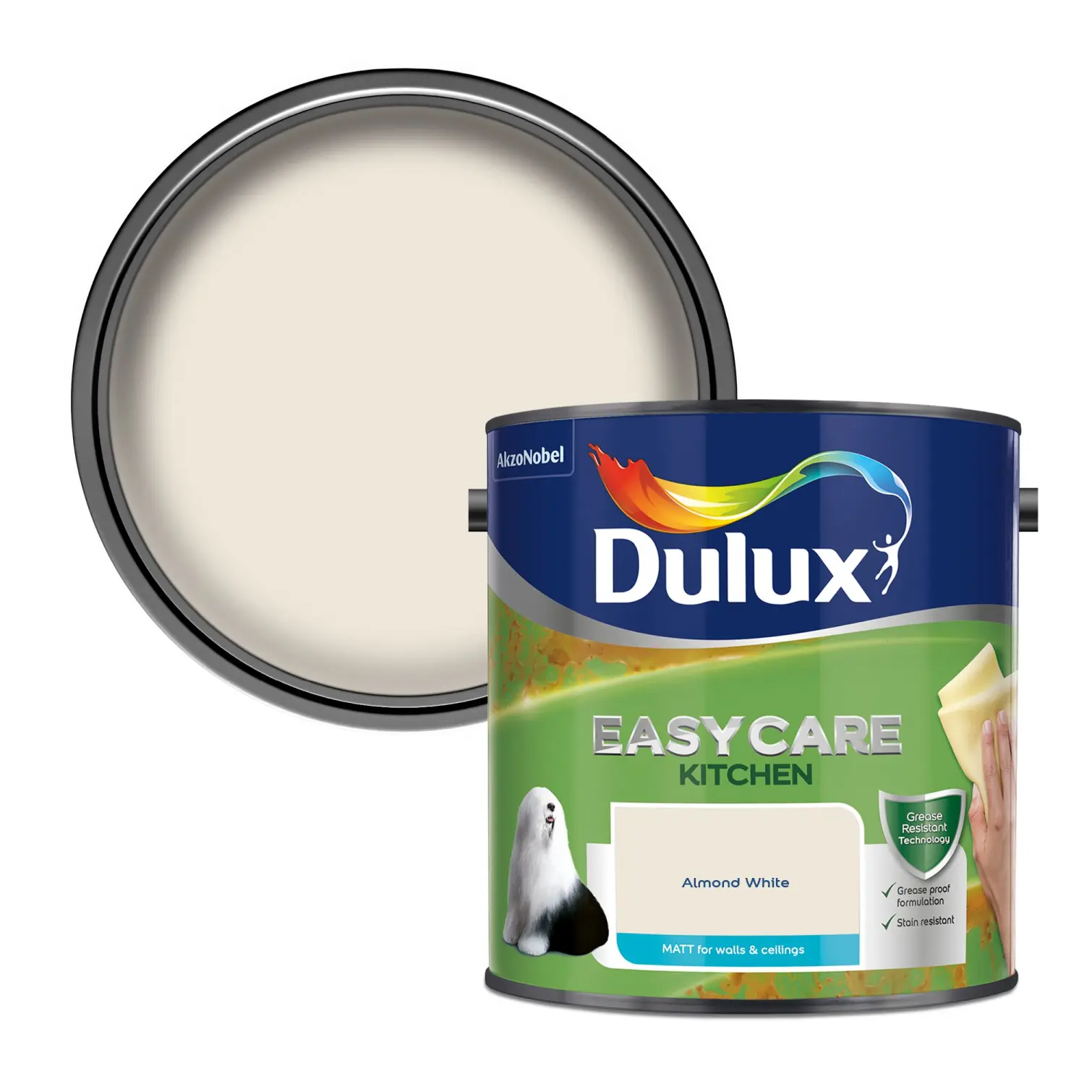DUL1805_1 Dulux Easycare Kitchen Almond White 2.5L